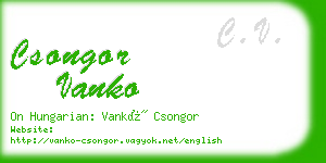 csongor vanko business card